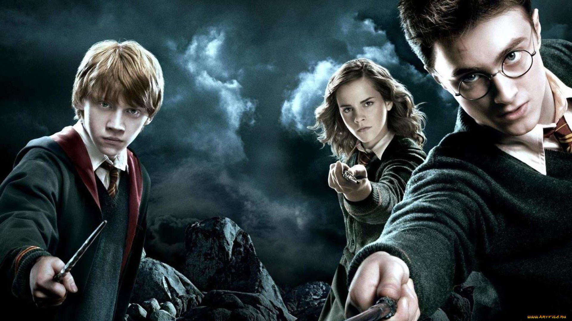 Обои Кино Фильмы Harry Potter and the Order of the Phoenix, обои для  рабочего стола, фотографии кино фильмы, harry potter and the order of the  phoenix, камни, тучи, гермиона, грейнджер, гарри, поттер,